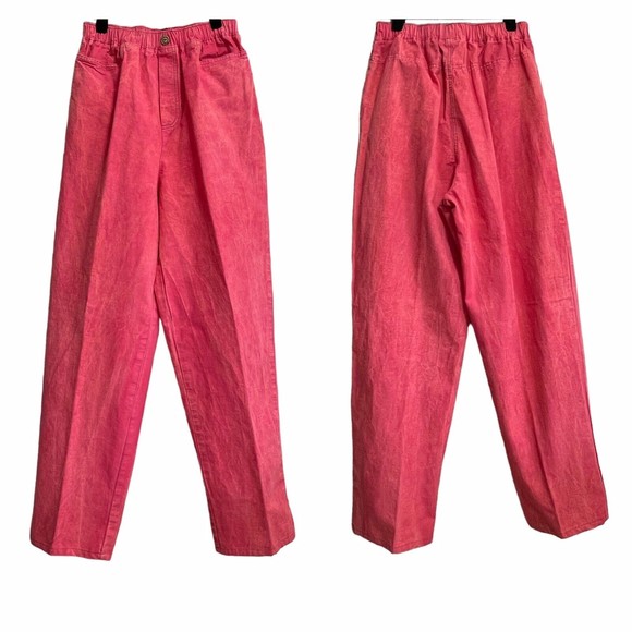 Produce Company Set Acid Wash Pink Tank Pants Jacket Outfit Art Wear Large - Picture 6 of 15